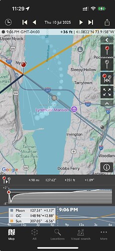 Geodetics and Sightline in iOS app
