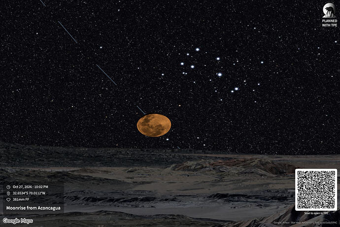 Moonrise from Aconcagua