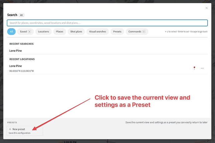 Add new Preset