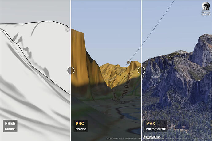 Outline vs Shaded vs Photorealistic